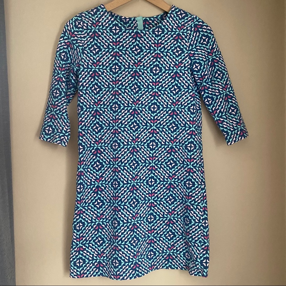 VINEYARD VINES: girls whale tail square knit dress